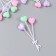 Decor for creativity Plastic "Bound of balloons-hearts" 3 pcs 12.5 cm