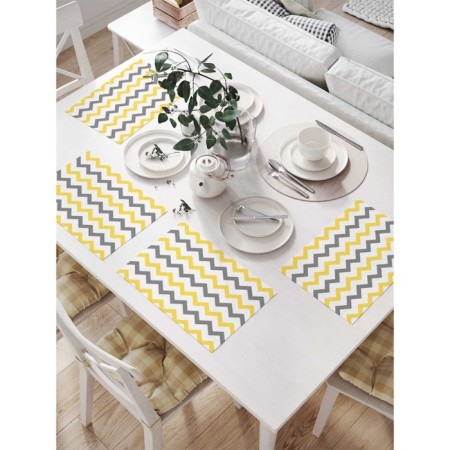 A set of napkins for setting the table "Zigzago changes", rectangular, size 32x46 cm, 4 pcs