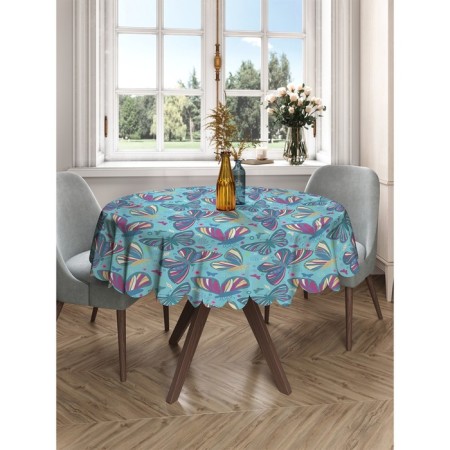The tablecloth “Mosaic butterflies”, round, Saten, D = 150 cm-1
