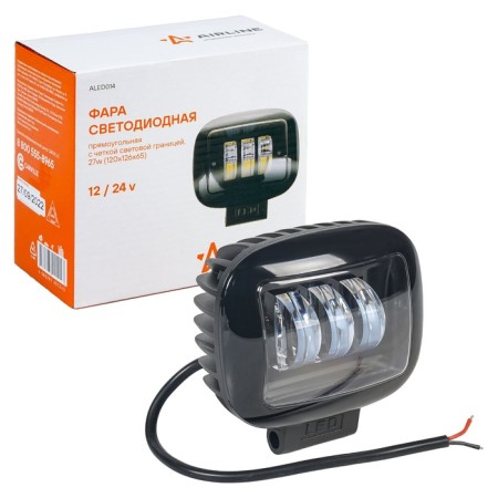 Farah LED rectangular with a clear light. border, 27W, 120x126x65mm, 12/24V