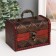 Casket wood chest with a rhombus handle 9.4x13.8x9.7 cm