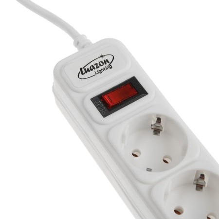 Luazon Lighting network filter, 5 outlets, 1.0 m, 2200 W, 3 x 0.75 mm2, 10 A, 220 V, white-2