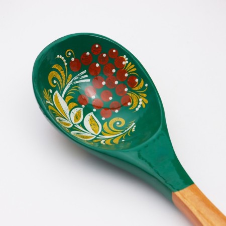 Spoon "Zelenushka", salad, 6 × 21, Khokhloma-3