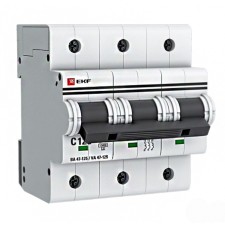 Circuit breaker automatic modular 3P C 125A 15A VA 47-125 Proxima EKF MCB47125-3-125C