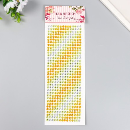 Sticker Plastic Rhinestone "Yellow gradient" 30x10.5 cm