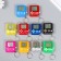 Plastic keychain on the Ring "Electronic Puzzle" mix 1.5x5x5.4 cm
