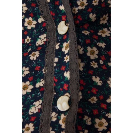 Female blouse, size 44, blue color-3