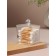 Organizer for cotton sticks, with a lid, 9 × 10 × 7 cm, transparent