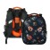School backpack 38 x 30 x 16 cm, ergonomic back, Stavia "dinosaur 1", black