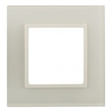 The frame for the circuit breaker for 1 post, glass, era Elegance, ivory+
