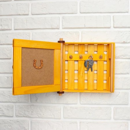 Klyn - a picture, wooden "poppies", 20 x 20 x 6 cm-2