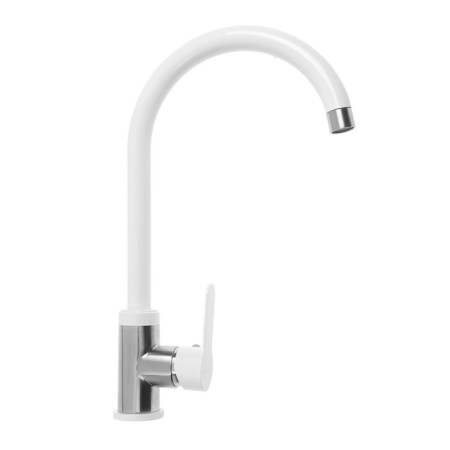 Accoona A48107G kitchen mixer, single -leaf, with nut, stainless steel, white/chrome