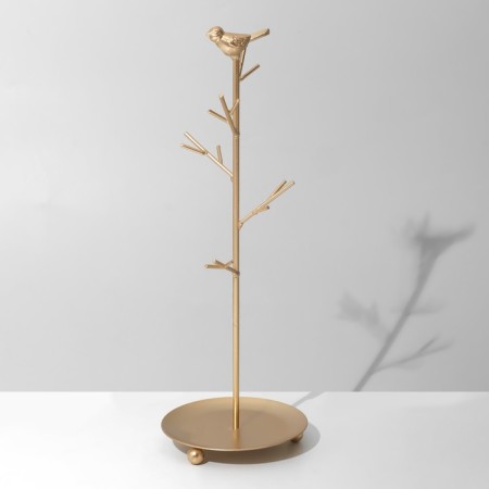 Organizer Universal "Bird on a branch", 12 × 34 cm, gold color-3