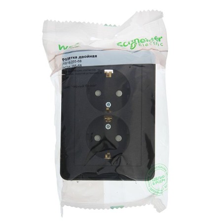 The socket "W59" Sche RS16-255-68, 16 A, double, hidden, with salary, color black velvet-2