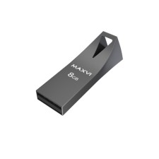 Flash drive maxvi mk2, 8 GB, USB2.0, th he is up to 25 MB/s, PBU up to 15 Mb/s, dark gray