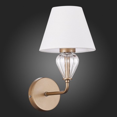 Wall lamp EVOLUCE. Sle107421-01. Dalida. 1x60 W, E14, 16x29.5 cm, golden color-4
