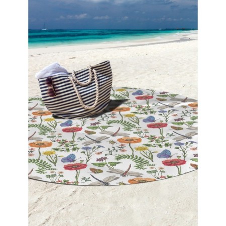 Pareo and beach rug "Field sketches", D = 150 cm-2
