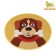 Animal rug, EVA+polyester, D = 60 cm. Yellow
