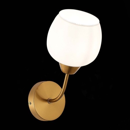 Wall lamp EVOLUCE. Sle1136-301-01. Tratti. 1x60 W, E27, 13x24 cm, brass color-1