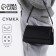 Women's bag on a valve, 24x13x8 cm, black color