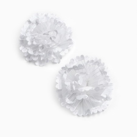 Bant for hair on elastic band, white, 2 pieces, 7 cm, cats aristocrats-3