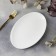 Oval porcelain oval porcelain olivia, 25.5 × 17 cm, white color