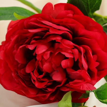 Artificial flowers "duo peony" 12x60 cm, red-1