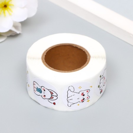 Stick Paper "Cute" d = 2.5 cm 500 pcs in a rolon 3x6x6 cm-3