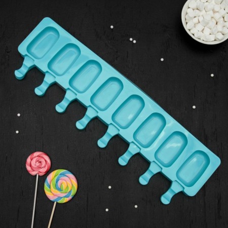 The ice cream uniform "Eskimo", silicone, 42 × 12 cm, 8 cells (6.8 × 3.8 cm), Mix color-6