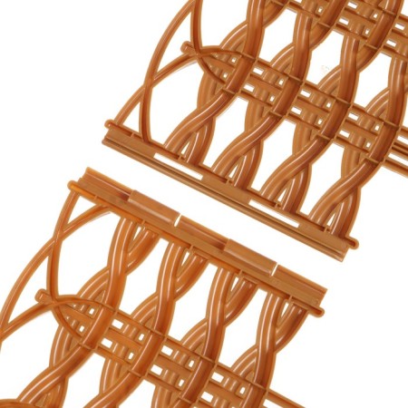 Decorative fence, 25 × 300 cm, 8 sections, plastic, beige, "Ivushka"-9