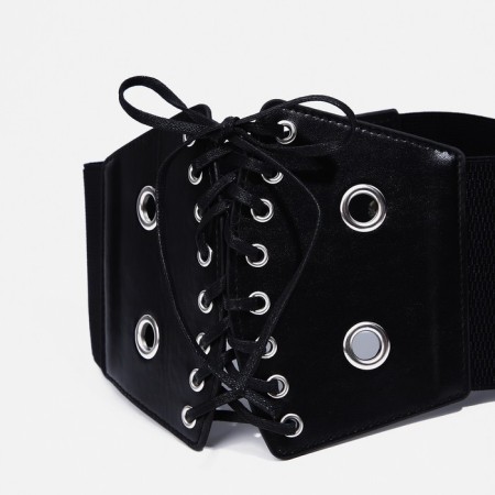 Buttons corset, height 10-14 cm, black color-6
