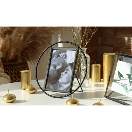 Photo frame Metal in 1 photo 10x15 cm "Loft. Circle" black 19.5x19.5x2 cm-4