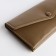 Women's wallet on the button, khaki color