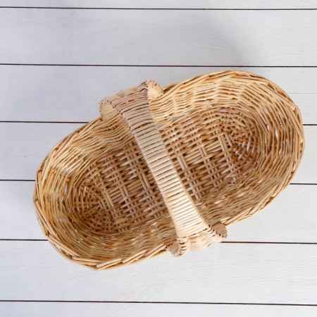 Product basket, 45 × 23 × 10/35 cm, manual weaving, willow-2