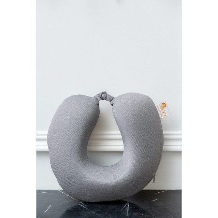 Pillow, size 33x31x10 cm, gray color-1
