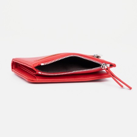 Women's wallet on magnet, red color-2