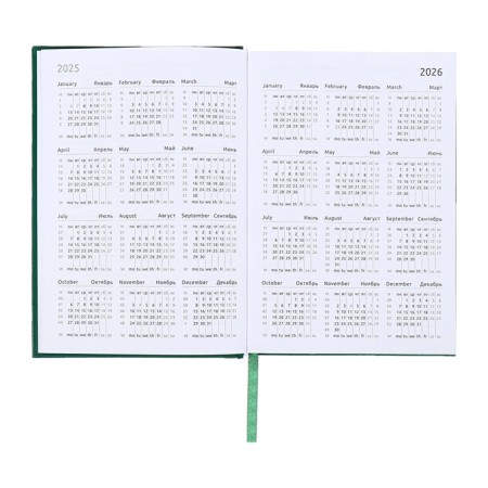 Dated diary 2024, A5, 176 sheets, Attomex.orion, Bumvinyl cover, Lasse, Blok 70 g/m2, Green-7