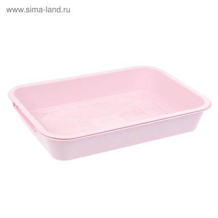Medium toilet with a mesh of 36 x 26 x 6.5 cm, pink-2