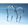Rings for the rod set 12pcs, color chrome