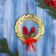 New Year's Wreath D-15 cm "Christmas trees" gold