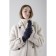 Female gloves, size 8, without insulation, blue color