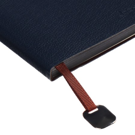 The diary is notathered, A6+format, 116 sheets, cage, blue light, tones. cut-4