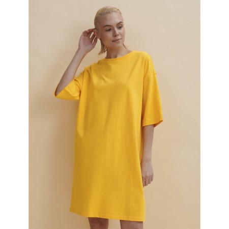 Female dress, size l, yellow color-1