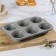 The form for baking "Elin marble. Cupcake ”, 31.5 × 21.5 × 3.7 cm, 6 cells, anti -stick coating, color gray color