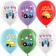 Shar Latex 12 "Blue Tractor", 1 tbsp., Set 10 pcs., Mix