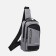Male sling bag from textiles, with USB, gray color