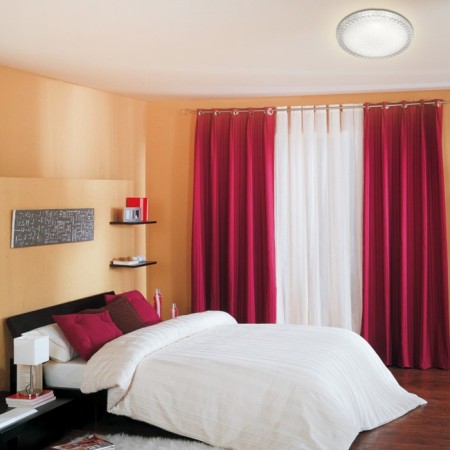 The lamp is wall-flowing Sonex. BRISA, 90W, LED, 77x600x600 mm, white, transparent color-6