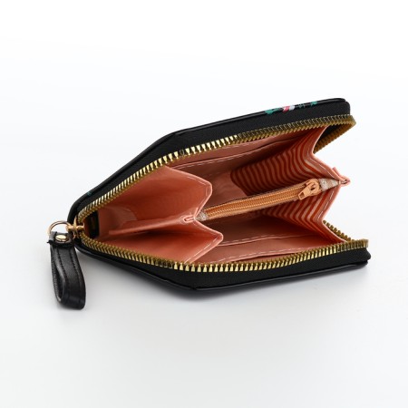Women's wallet with lightning, black color-4