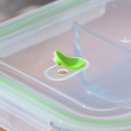 Container with a separator and a plastic lid, glass, 1 liter-6