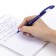 A pen with erased ink, gel, Brauberg "X-Erase" 0.7 mm, flu, blue case, blue ink